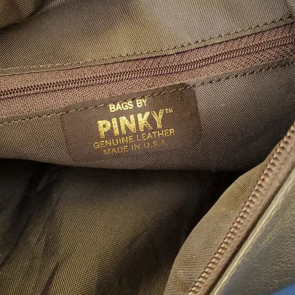 Bags by pinky brown genuine leather handbag new with tags - Picture 5 of 5